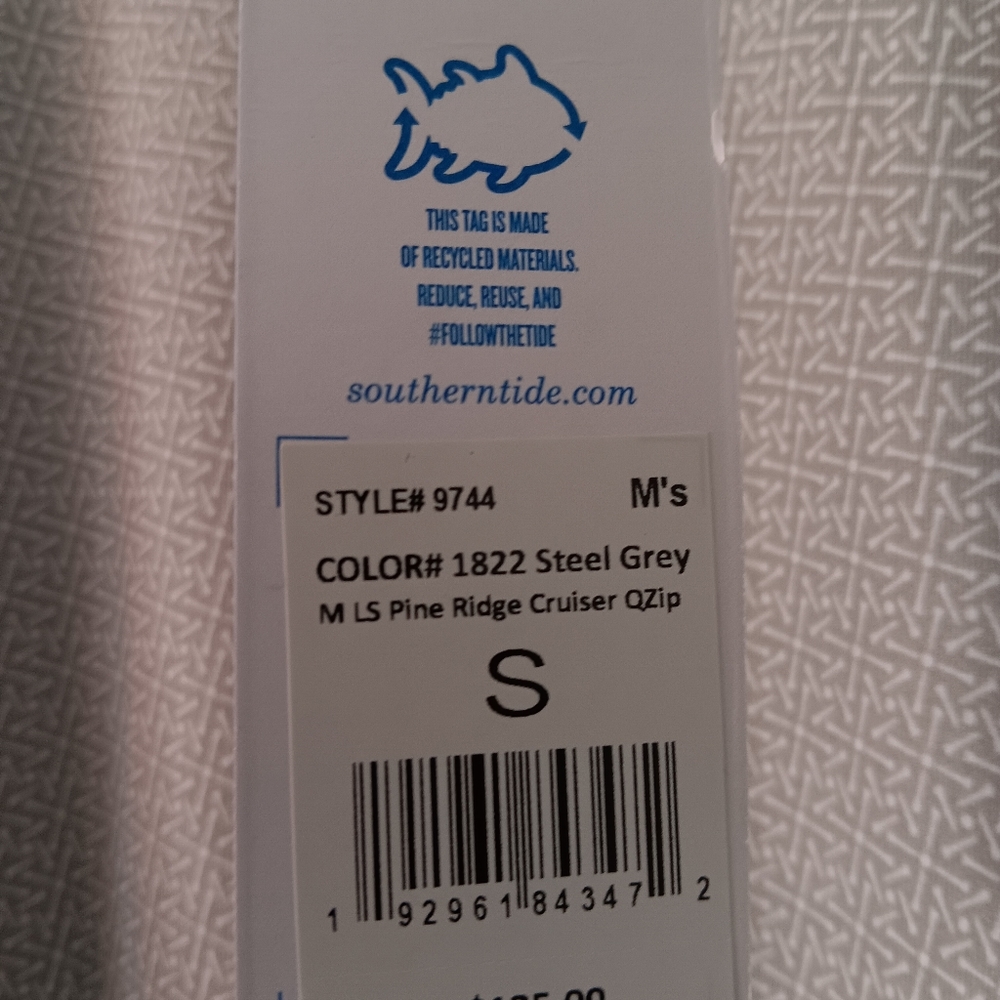 SOUTHERN TIDE MENS 3/4 ZIP SMALL